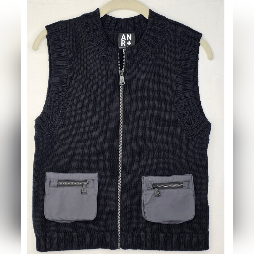 Alp N Rock Carsten Knit Vest Size S In Black Ch-1649 View 2